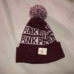 Maroon Pom Pom beanie